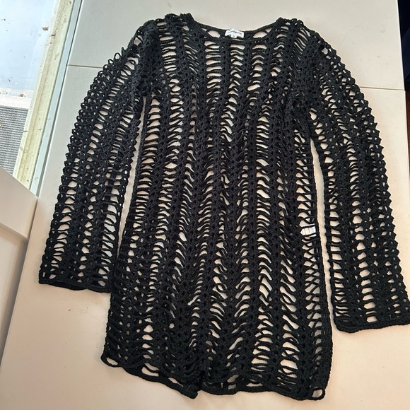 Superdown Black Crochet Mini Dress - Picture 2 of 4